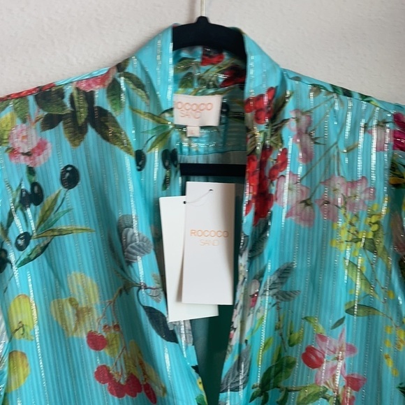 NWT Rococo Sand Coastal Print Wrap Dress L - Picture 11 of 15